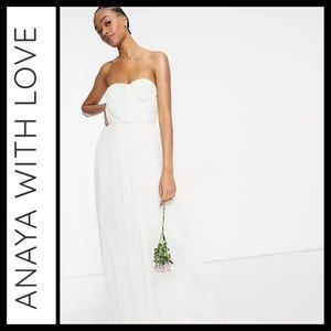 NWT ASOS Anaya with Love Tulle Bandeau Maxi Dress